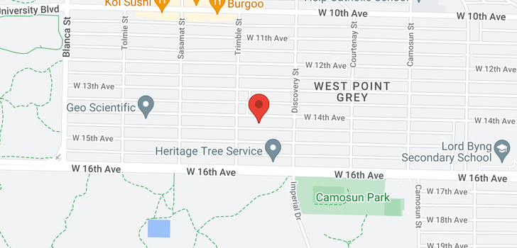 map of 4364 W 14TH AVENUE